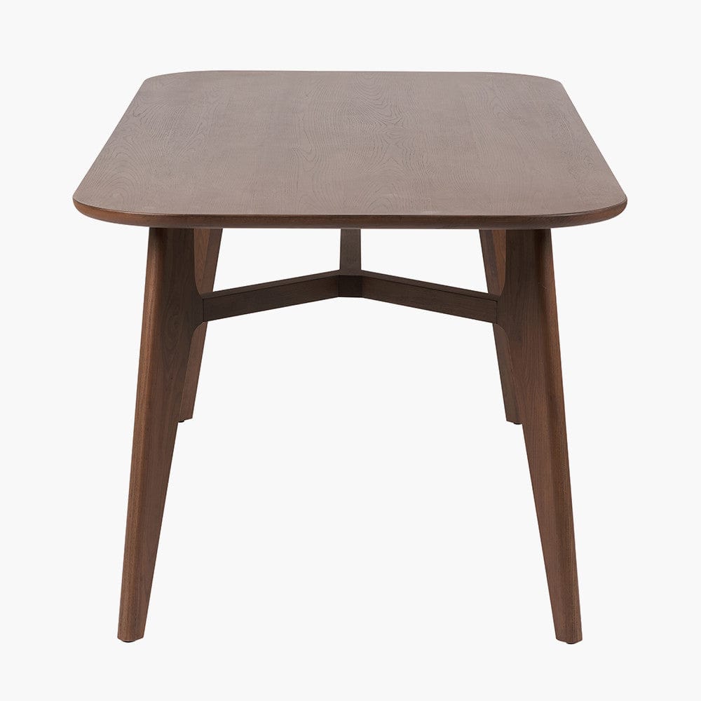 Elias Dark Ash Wood Retro Dining Table.