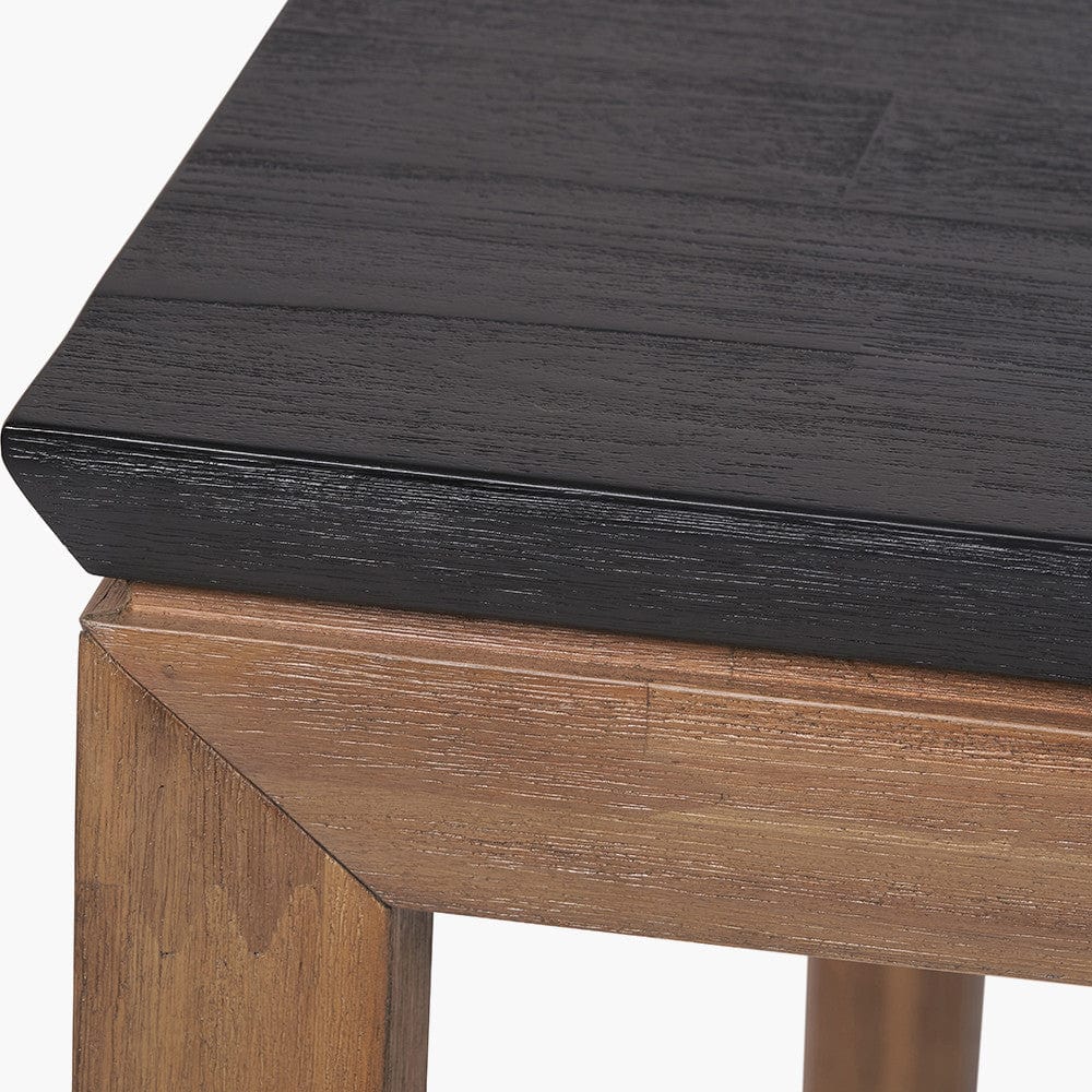 Gio Black and Natural Acacia Wood Dining Table.