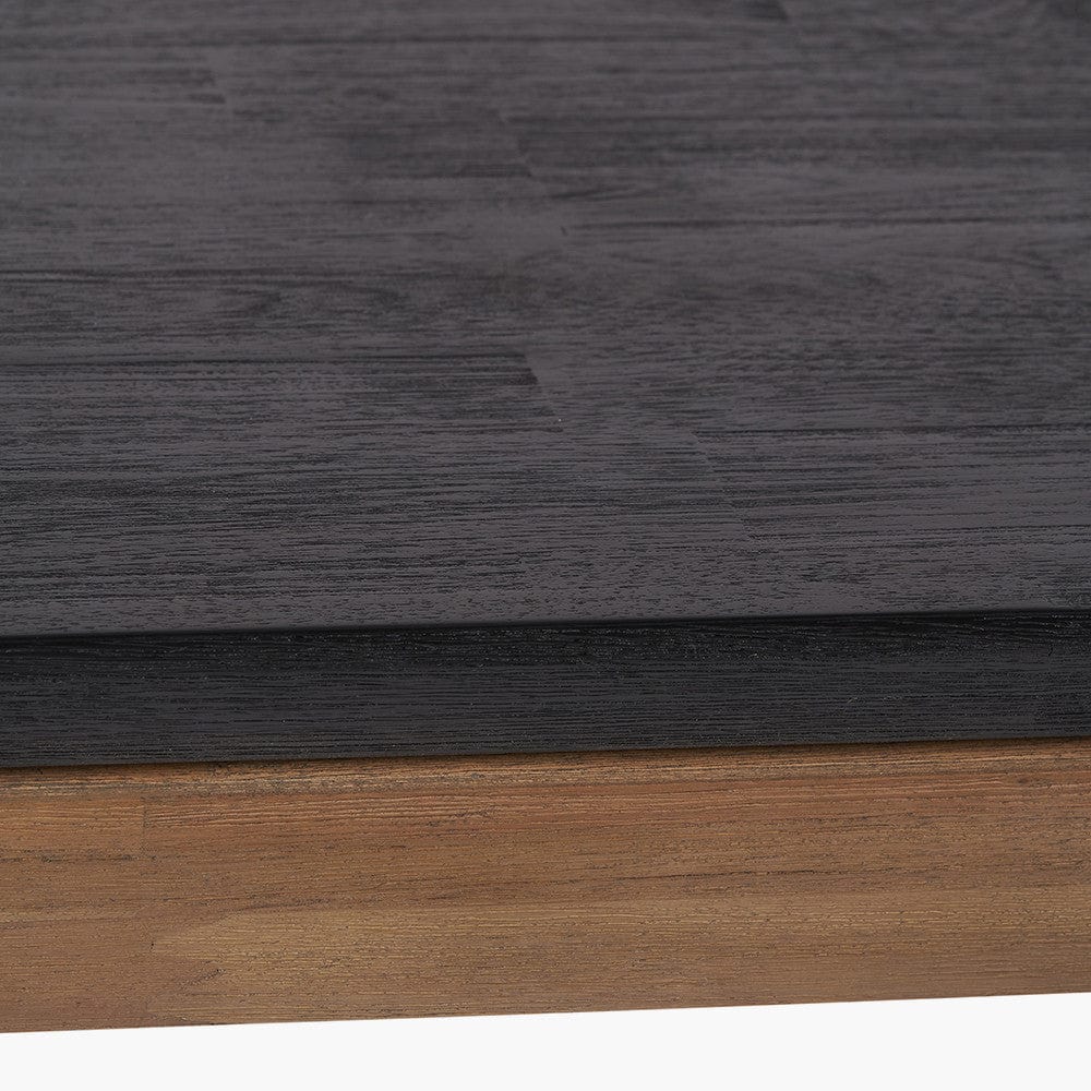 Gio Black and Natural Acacia Wood Dining Table.