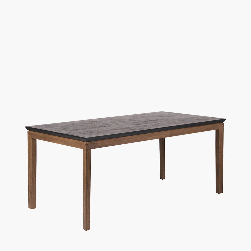 Gio Black and Natural Acacia Wood Dining Table.