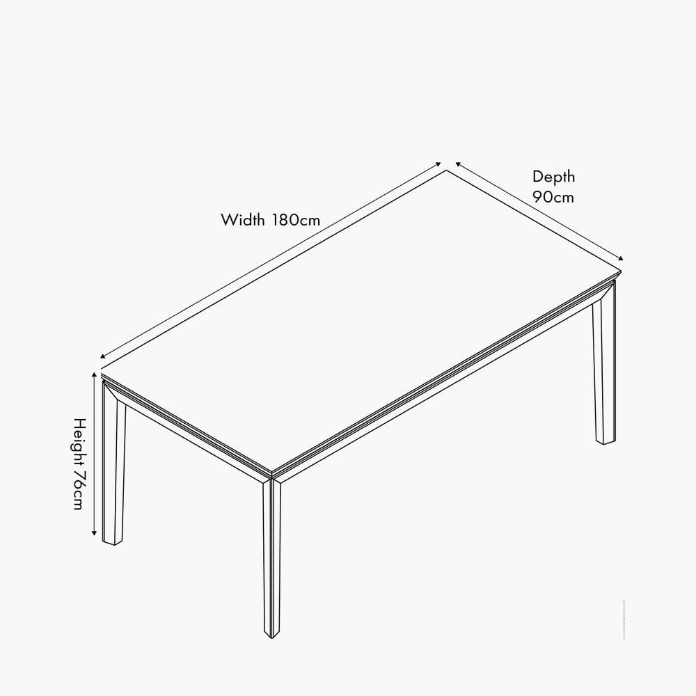 Gio Black and Natural Acacia Wood Dining Table.