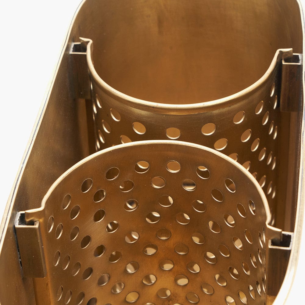 Gold 2 Bottle Wine Holder.