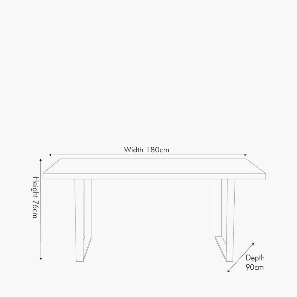 Pacific Lifestyle Dining Marca Acacia Wood Dining Table House of Isabella UK