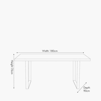 Pacific Lifestyle Dining Marca Acacia Wood Dining Table House of Isabella UK