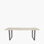 Marca Sand Wash Acacia Wood and Black Metal 8 Seater Dining Table.