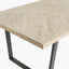 Marca Sand Wash Acacia Wood and Black Metal 8 Seater Dining Table.