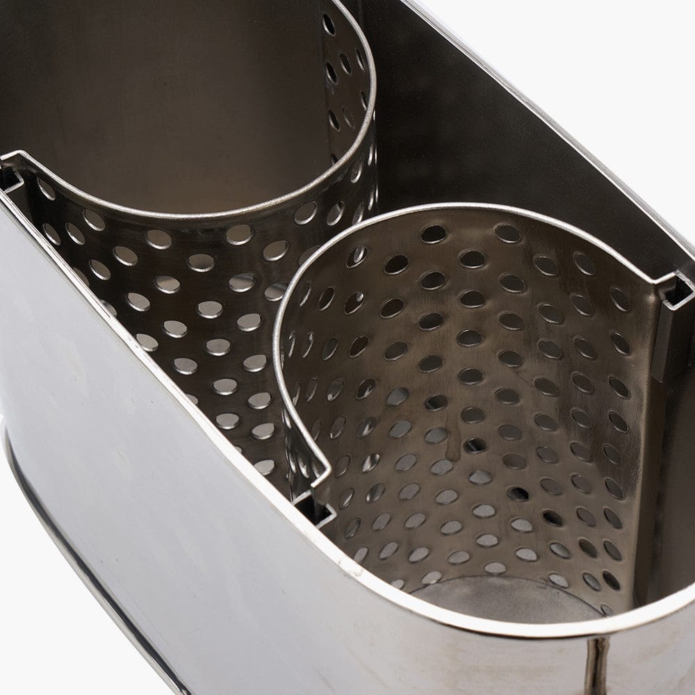 Silver Metal 2 Bottle Wine Holder.