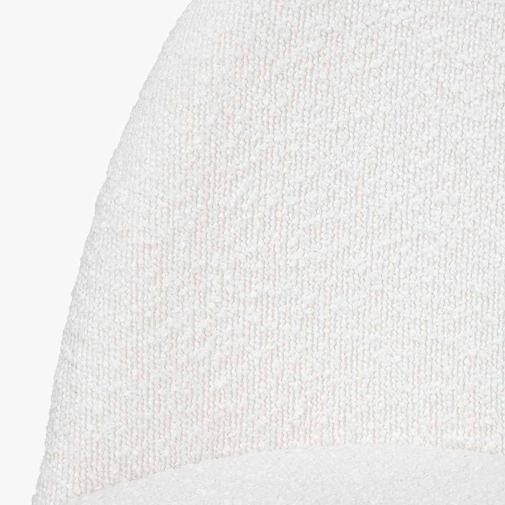 Turi Bouclé Fabric and Black Metal Dining Chair.