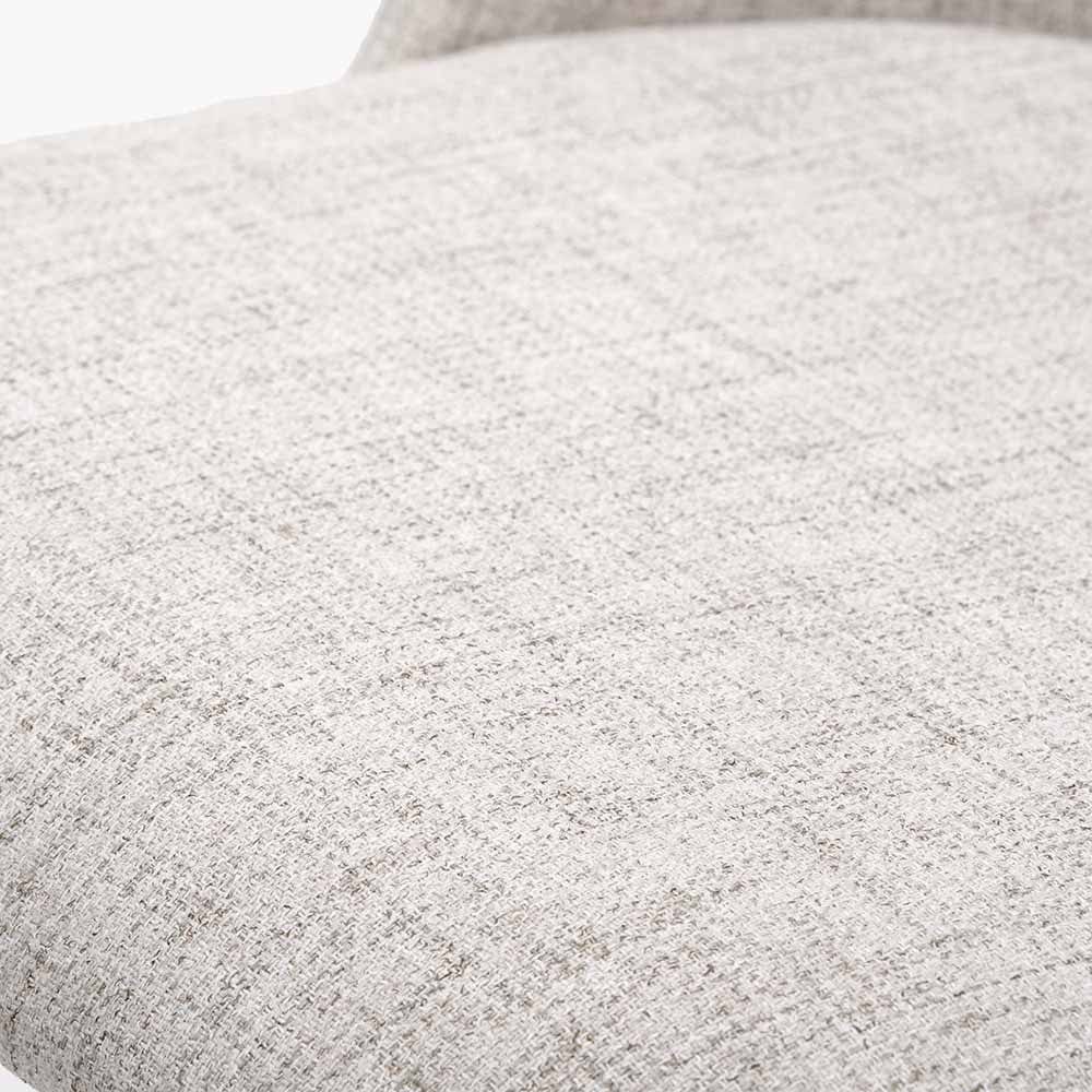 Turi Pebble Linen Mix and Black Metal Dining Chair.