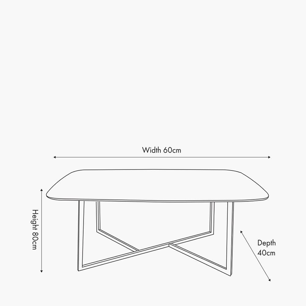 Ukiah Grey Oak Veneer and Black Metal Dining Table.