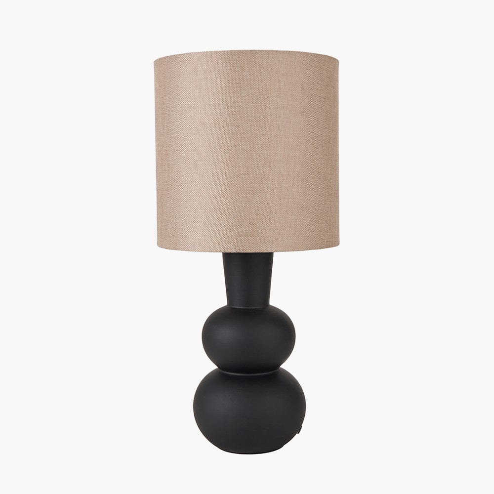 Aaliyah Black Curved Bottle Ceramic Table Lamp.