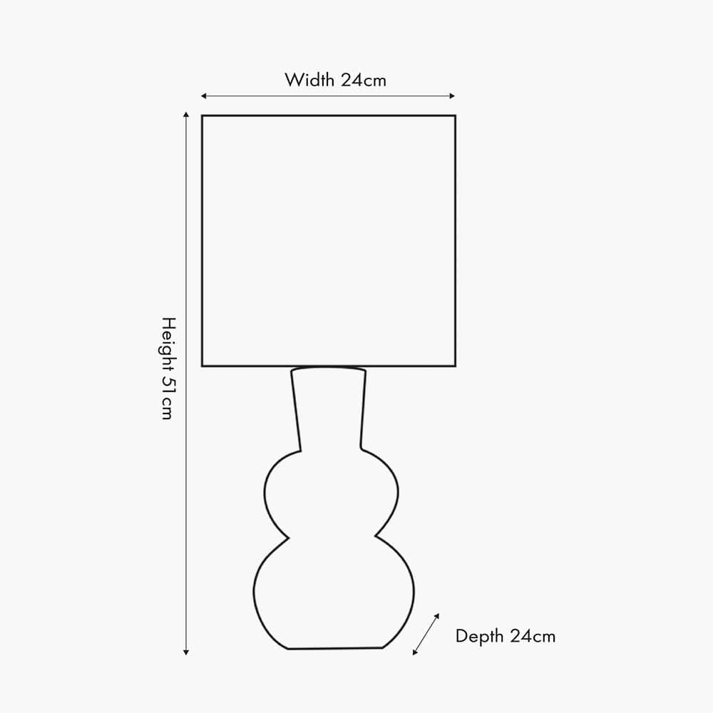 Aaliyah Black Curved Bottle Ceramic Table Lamp.