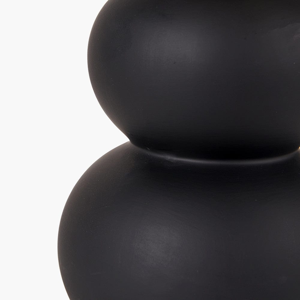 Aaliyah Black Curved Bottle Ceramic Table Lamp.