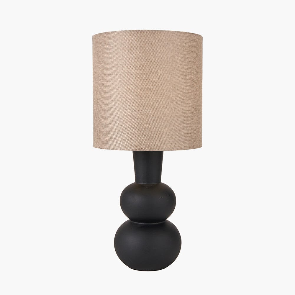 Aaliyah Black Curved Bottle Ceramic Table Lamp.