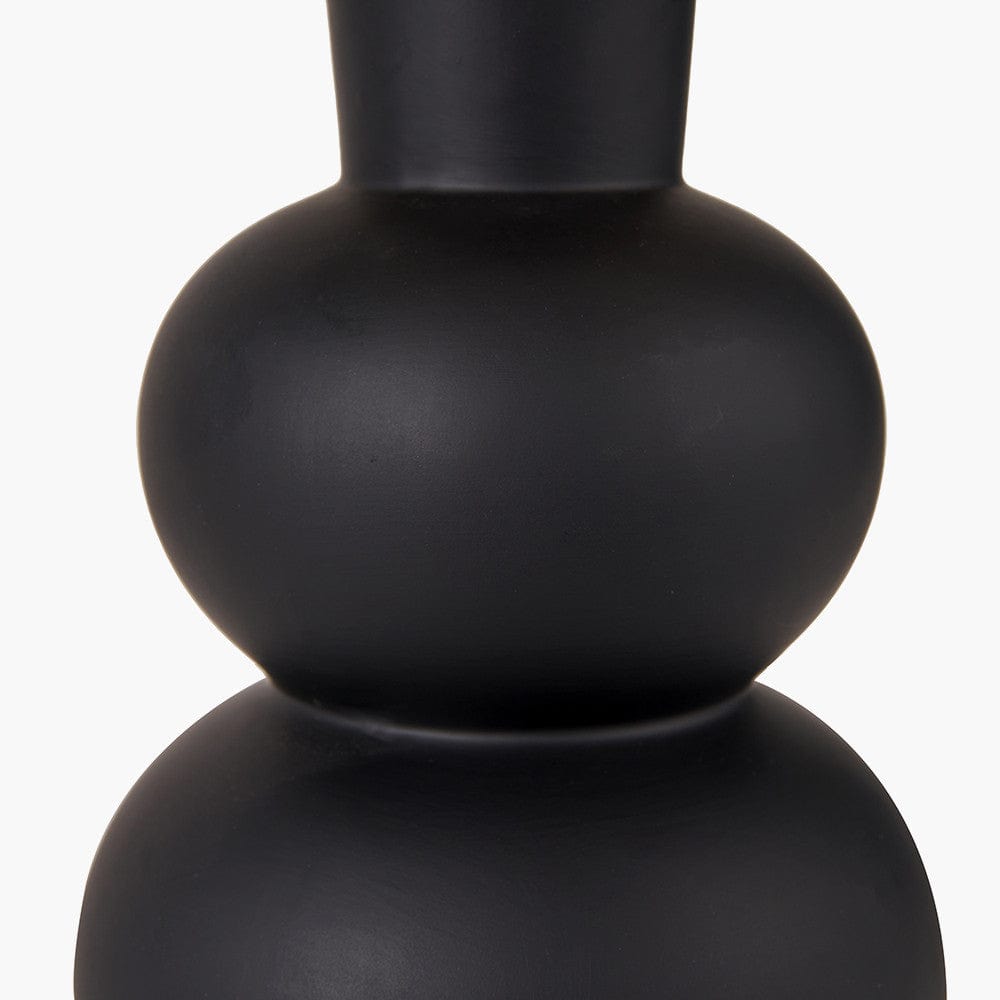 Aaliyah Black Curved Bottle Ceramic Table Lamp.