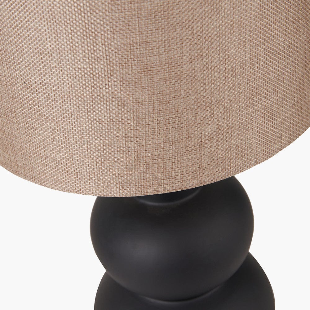 Aaliyah Black Curved Bottle Ceramic Table Lamp.