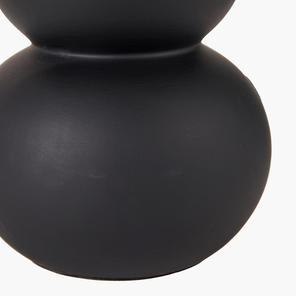 Aaliyah Black Curved Bottle Ceramic Table Lamp.