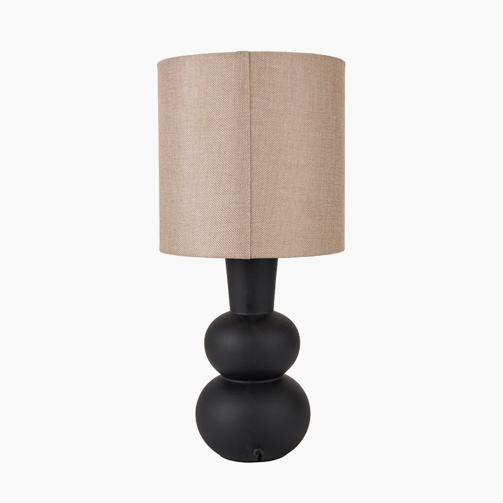Aaliyah Black Curved Bottle Ceramic Table Lamp.