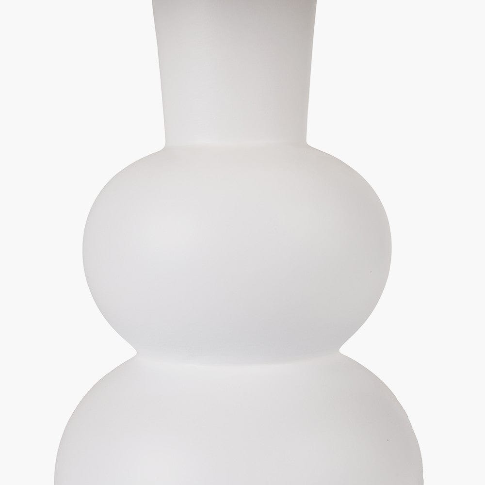 Aaliyah White Curved Bottle Ceramic Table Lamp.
