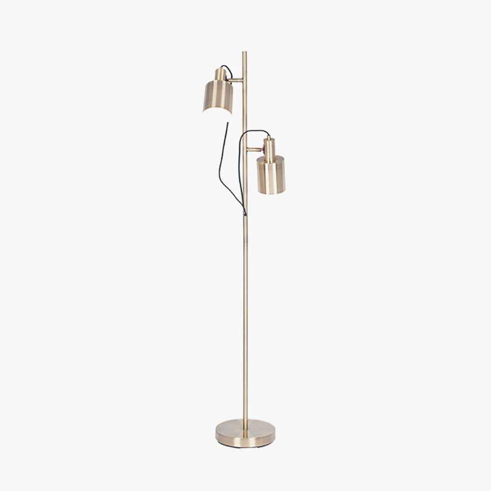 Aaron Antique Brass Metal Task Floor Lamp.