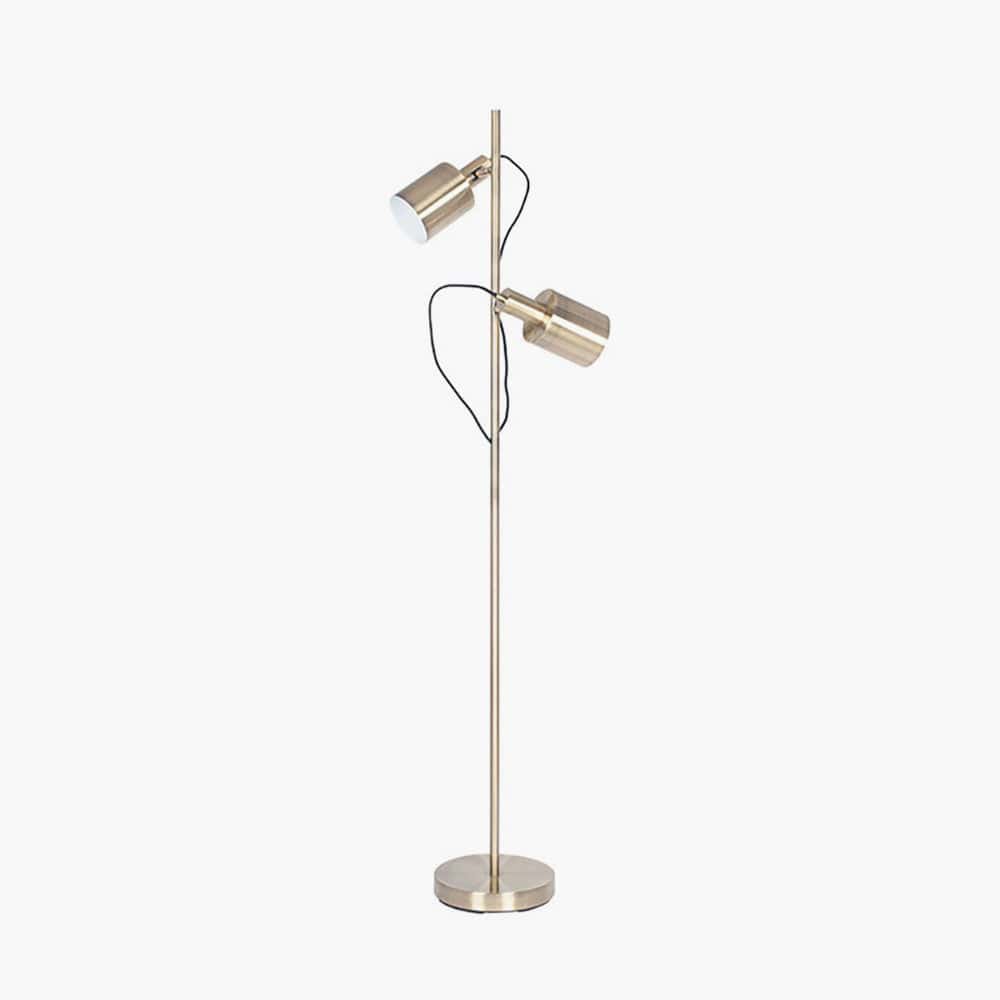 Aaron Antique Brass Metal Task Floor Lamp.