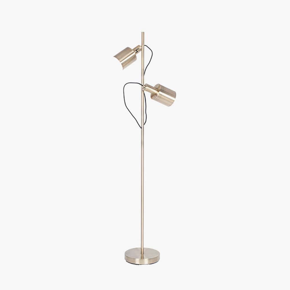 Aaron Antique Brass Metal Task Floor Lamp.