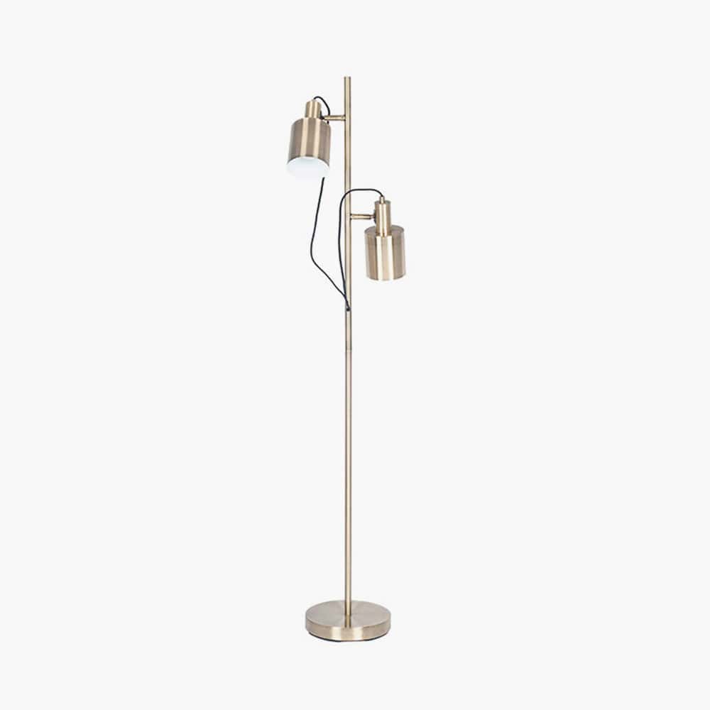 Aaron Antique Brass Metal Task Floor Lamp.