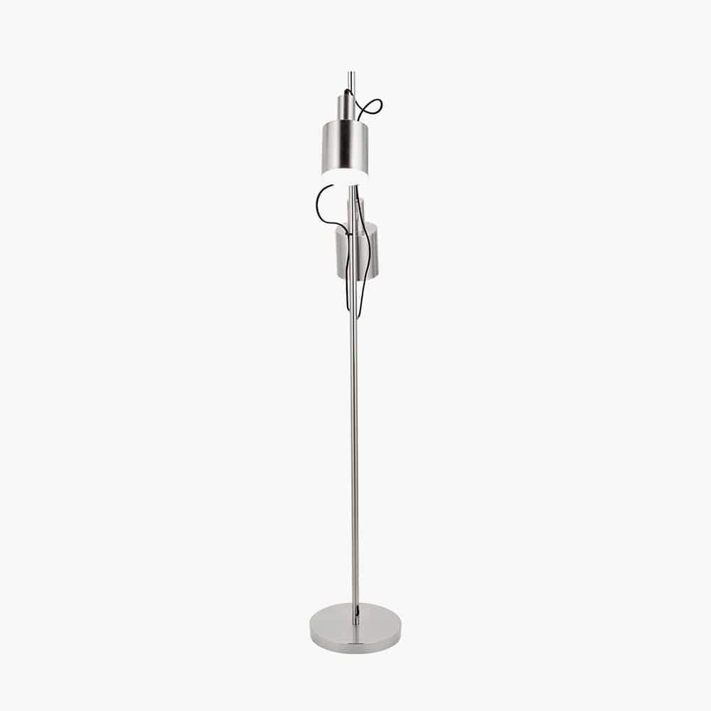 Aaron Brushed Chrome Metal Task Floor Lamp.