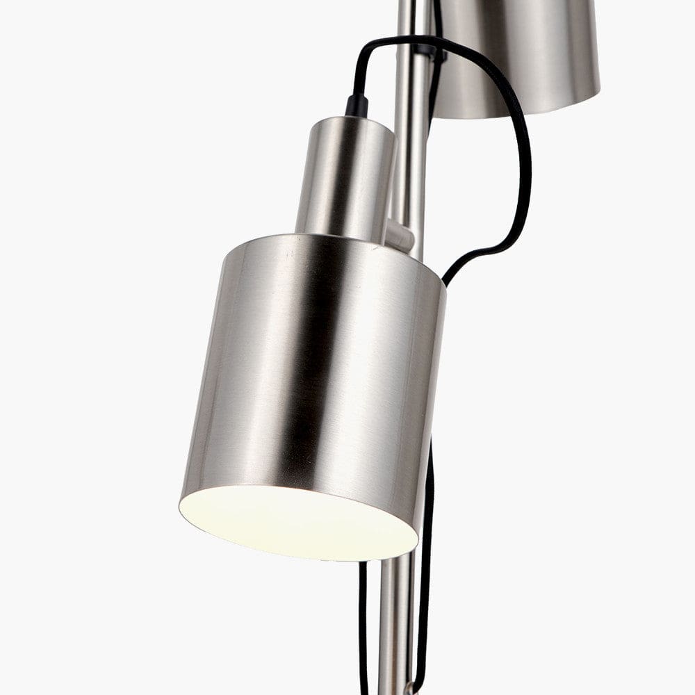 Aaron Brushed Chrome Metal Task Floor Lamp.