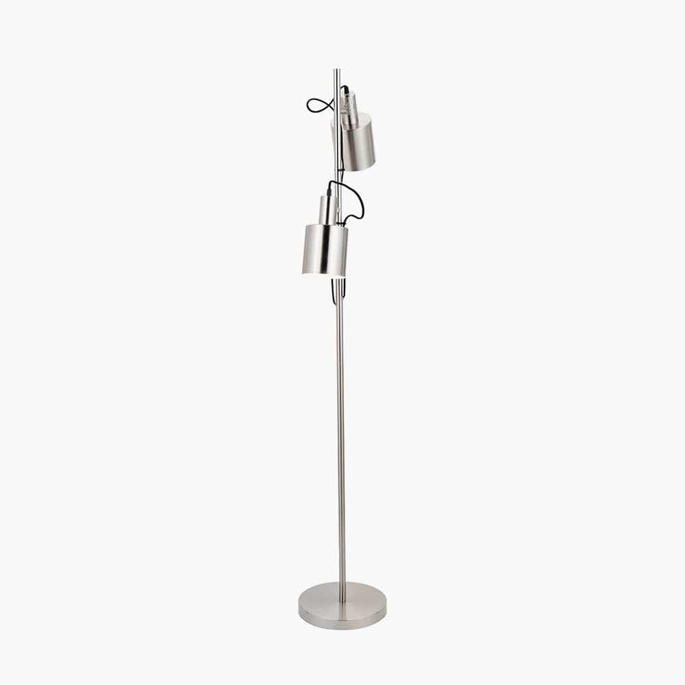 Aaron Brushed Chrome Metal Task Floor Lamp.
