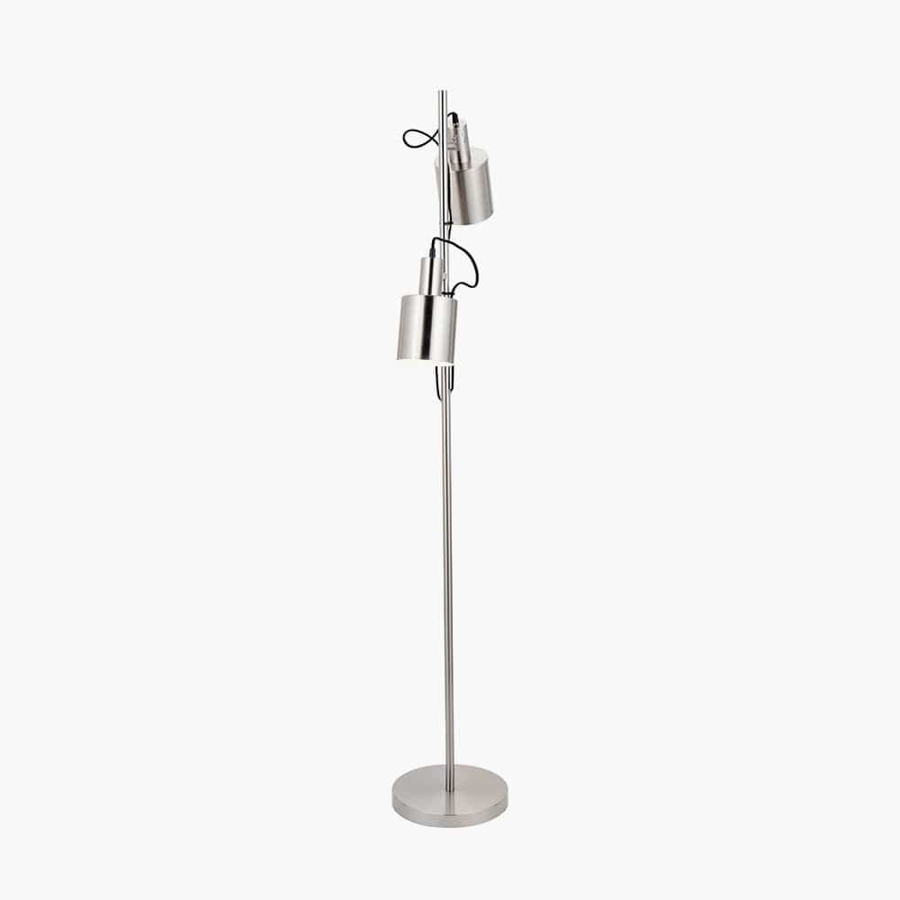 Pacific Lifestyle Lighting Aaron Brushed Chrome Metal Task Floor Lamp House of Isabella UK