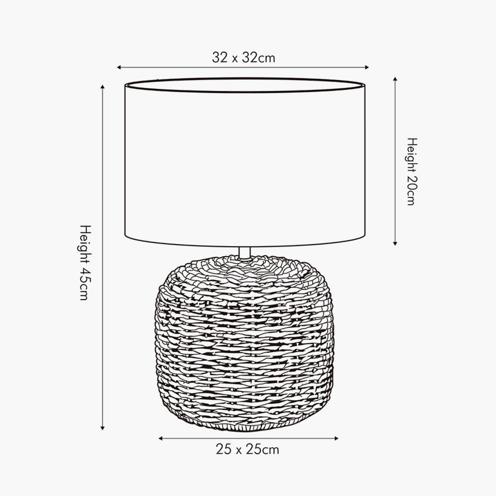 Acer Natural Woven Small Table Lamp.