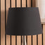 Pacific Lifestyle Lighting Adelaide 35cm Black Tapered Cotton Mix Lampshade House of Isabella UK