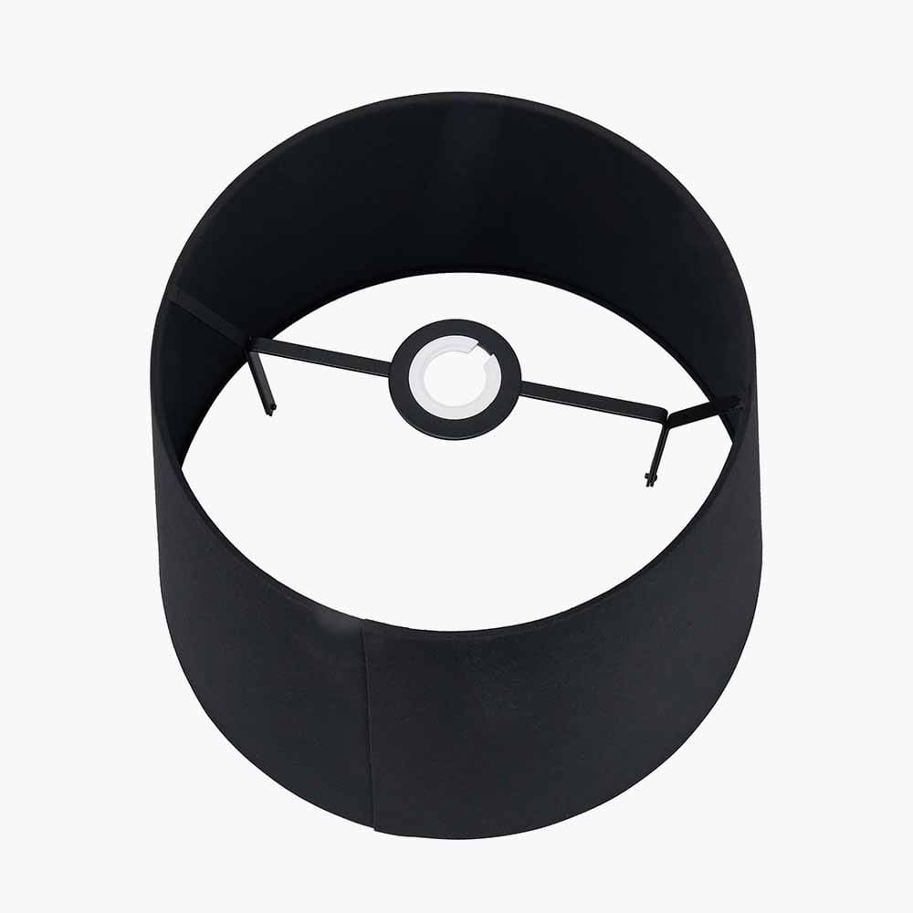 Pacific Lifestyle Lighting Adelaide 35cm Black Tapered Cotton Mix Lampshade House of Isabella UK