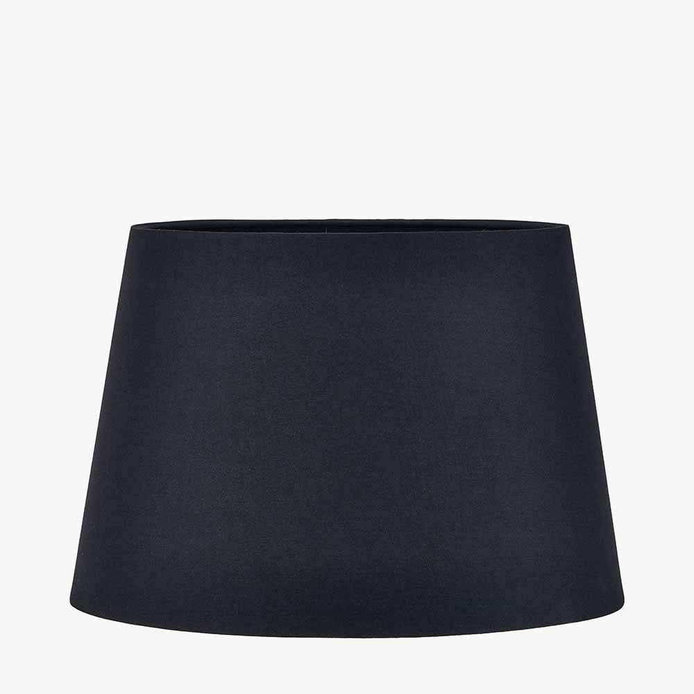 Pacific Lifestyle Lighting Adelaide 35cm Black Tapered Cotton Mix Lampshade House of Isabella UK