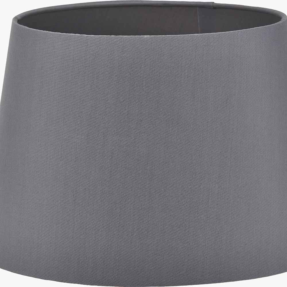Pacific Lifestyle Lighting Adelaide 35cm Steel Grey Tapered Cotton Mix Lampshade House of Isabella UK