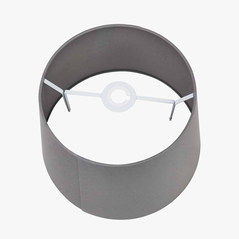 Pacific Lifestyle Lighting Adelaide 35cm Steel Grey Tapered Cotton Mix Lampshade House of Isabella UK