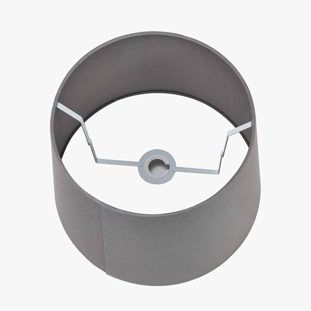 Pacific Lifestyle Lighting Adelaide 35cm Steel Grey Tapered Cotton Mix Lampshade House of Isabella UK