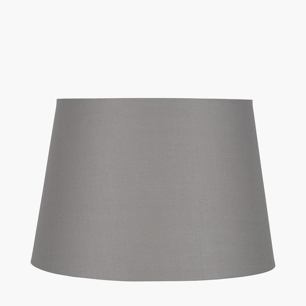 Pacific Lifestyle Lighting Adelaide 35cm Steel Grey Tapered Poly Cotton Shade House of Isabella UK