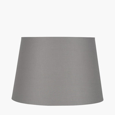 Pacific Lifestyle Lighting Adelaide 35cm Steel Grey Tapered Poly Cotton Shade House of Isabella UK