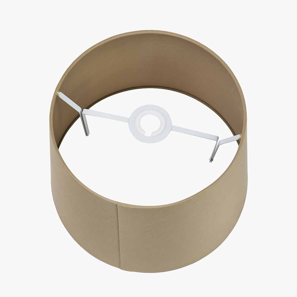 Pacific Lifestyle Lighting Adelaide 35cm Taupe Tapered Cotton Mix Lampshade House of Isabella UK