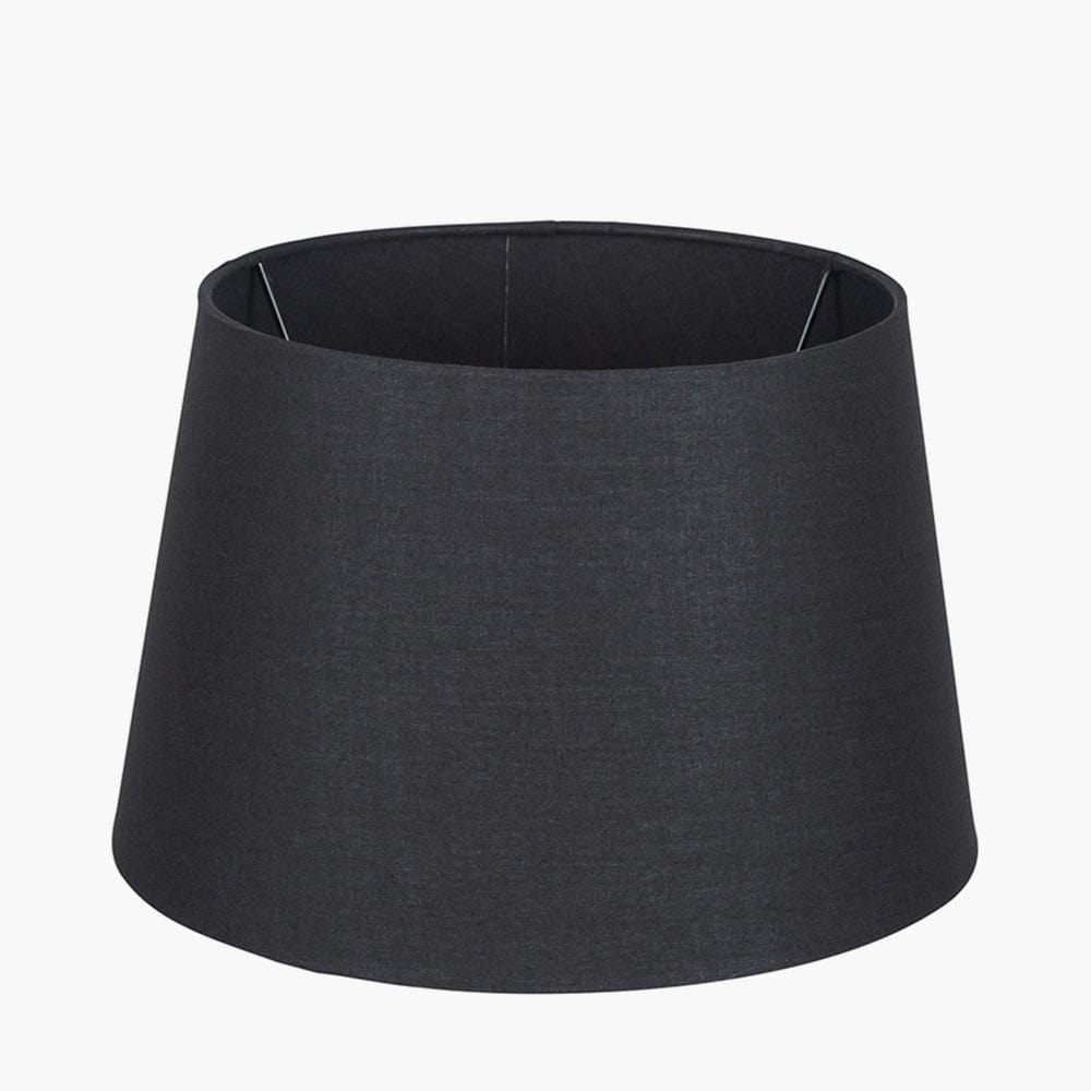 Pacific Lifestyle Lighting Adelaide 40cm Black Tapered Poly Cotton Shade House of Isabella UK