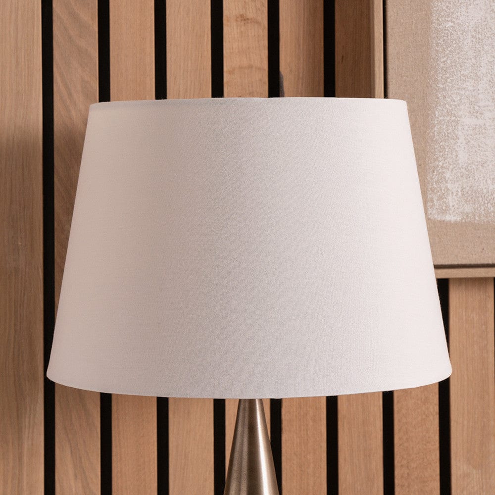 Pacific Lifestyle Lighting Adelaide 40cm Ivory Tapered Poly Cotton Shade House of Isabella UK