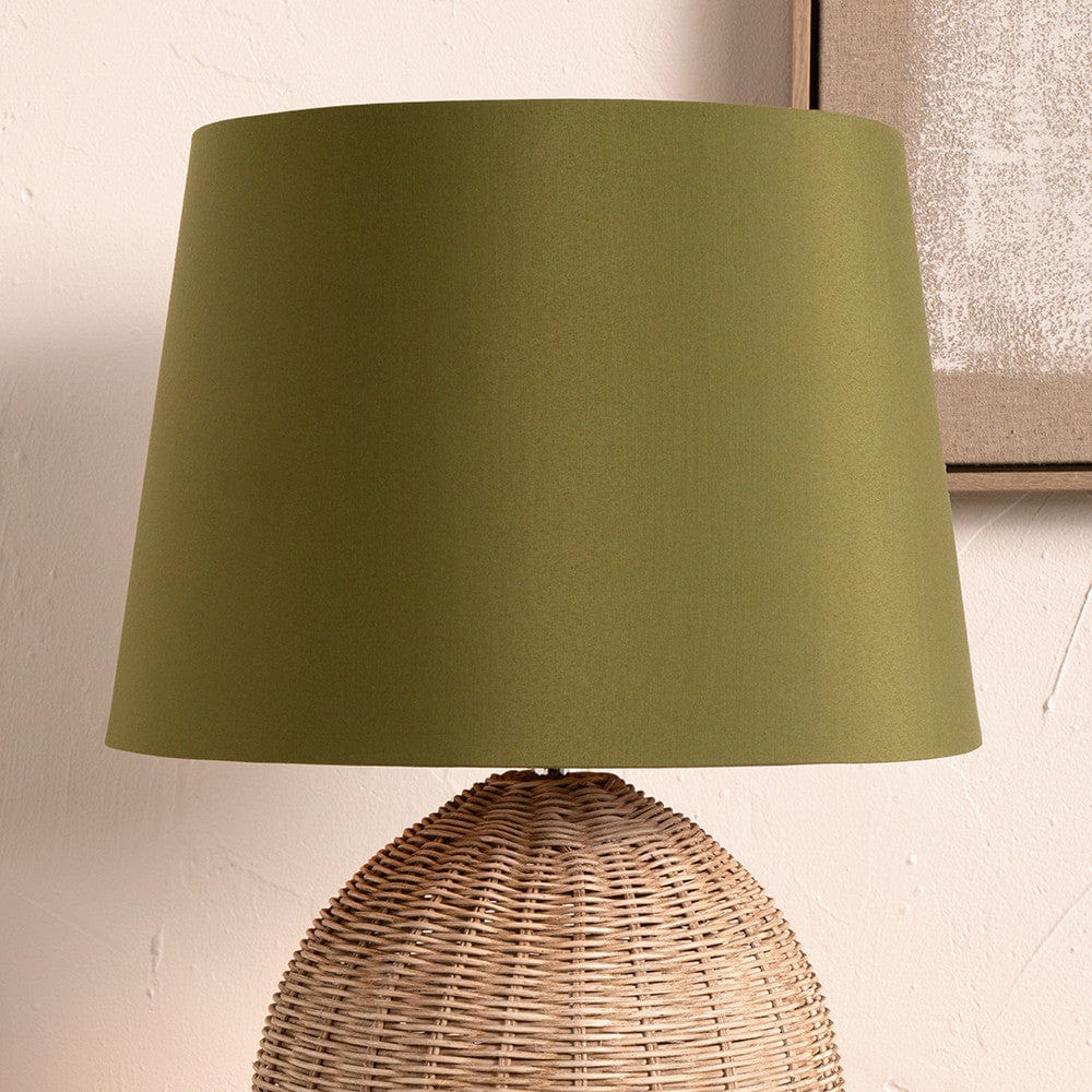 Pacific Lifestyle Lighting Adelaide 40cm Sage Tapered Poly Cotton Shade House of Isabella UK