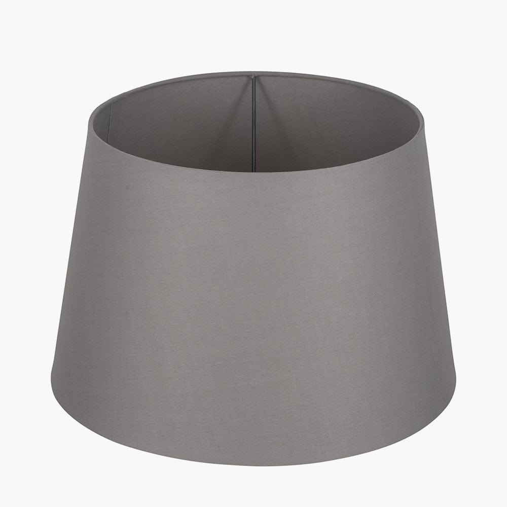 Adelaide 40cm Steel Grey Tapered Cotton Mix Lampshade.