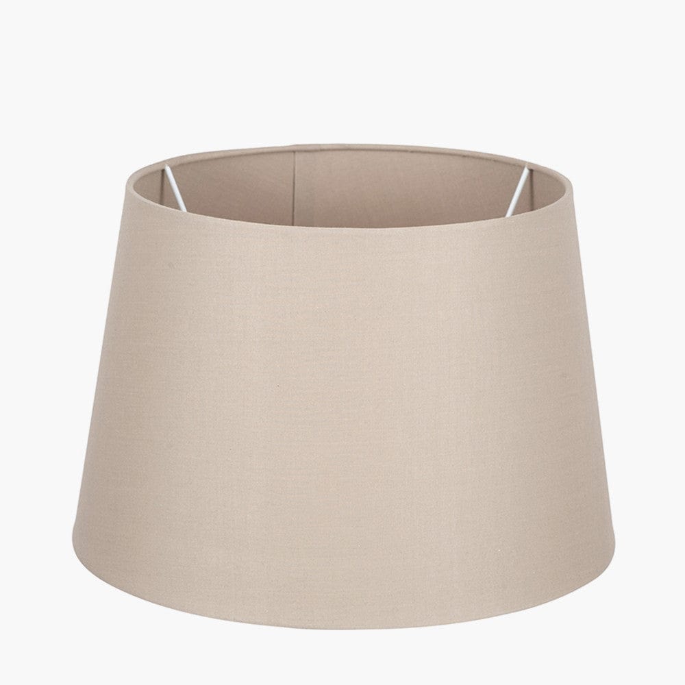 Pacific Lifestyle Lighting Adelaide 40cm Taupe Tapered Poly Cotton Shade | OUTLET House of Isabella UK