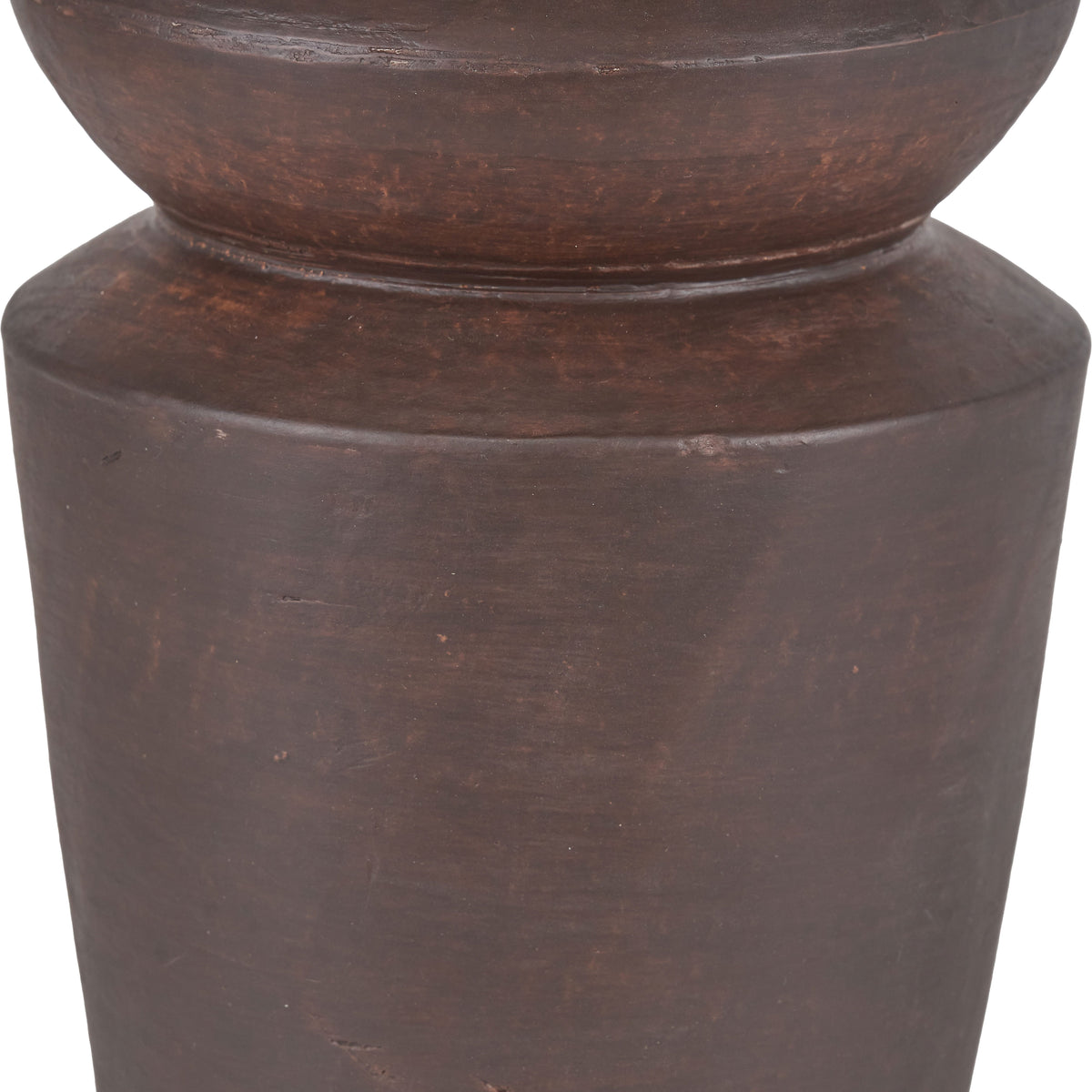Pacific Lifestyle Lighting Aditi Dark Brown Curved Terracotta Table Lamp House of Isabella UK