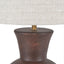 Pacific Lifestyle Lighting Aditi Dark Brown Curved Terracotta Table Lamp House of Isabella UK