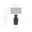 Pacific Lifestyle Lighting Aditi Dark Brown Curved Terracotta Table Lamp House of Isabella UK