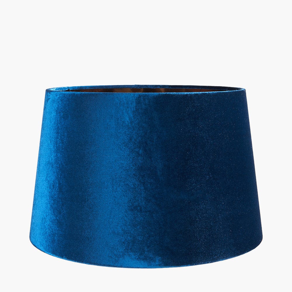 Aida 35cm Sapphire Velvet Tapered Lampshade.